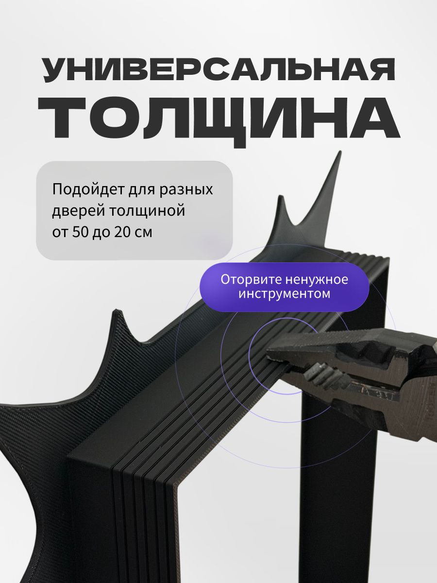 Дверца для кошки в дверь межкомнатную с откидной створкой, лаз для кота, 19х19 см, черная минимализм — фото 5