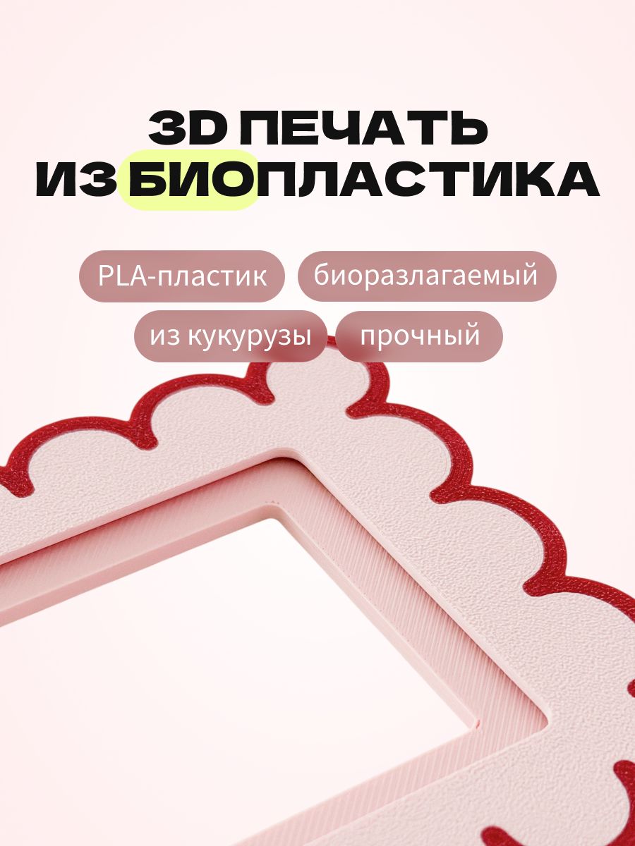 Магнитная рамка для фото Instax Mini, фоторамка на холодильник инстакс мини, черный жгут — фото 6