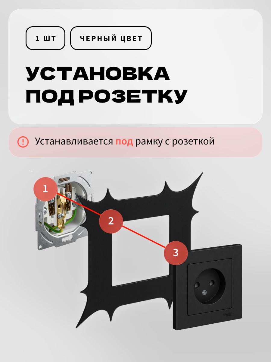 Накладка под выключатель и розетку для защиты обоев, рамка декоративная на стену, однопостовая, желтая — фото 10