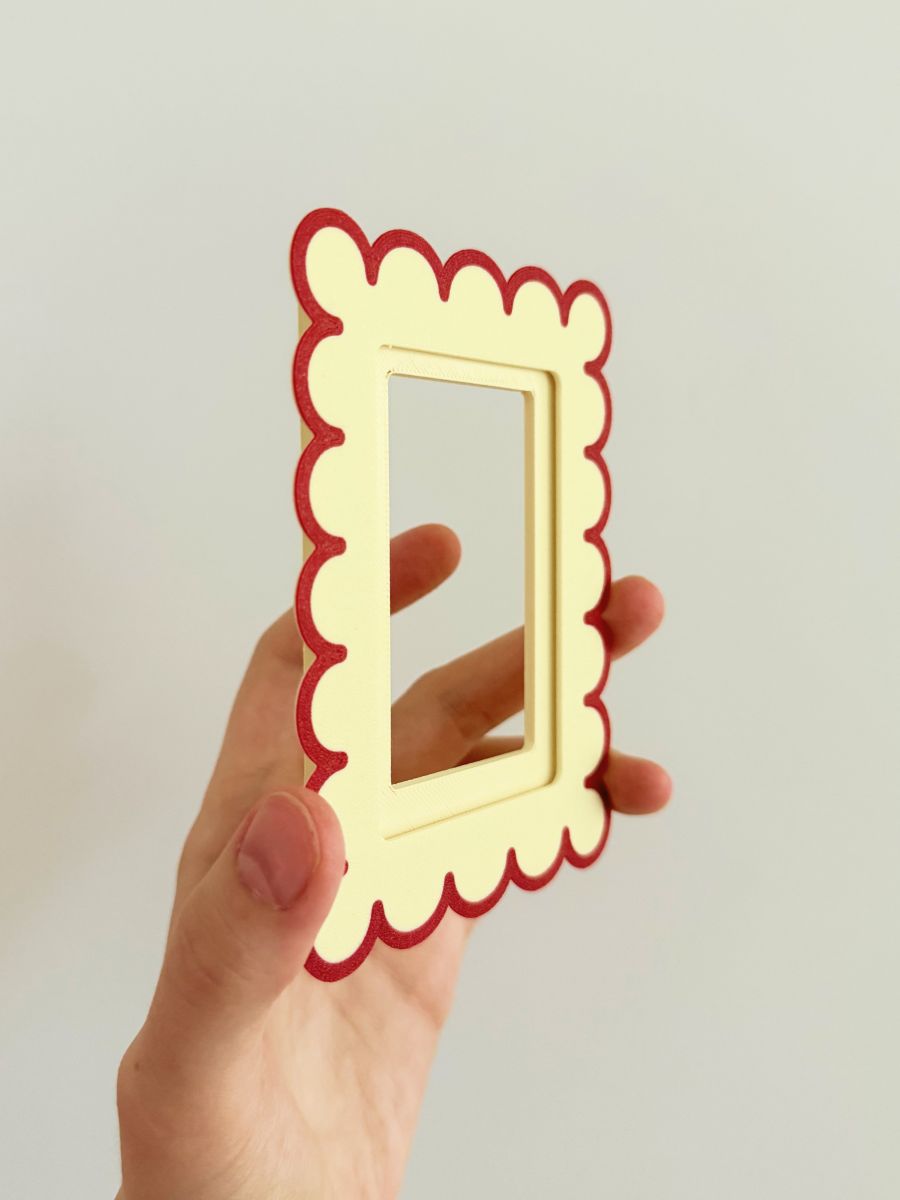 Магнитная рамка для фото Instax Mini, фоторамка на холодильник инстакс мини, черный жгут — фото 8