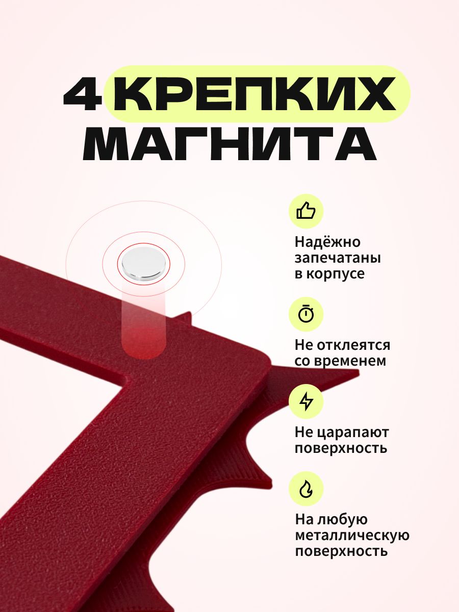 Магнитная рамка для фото Instax Mini, фоторамка на холодильник инстакс мини, черный жгут — фото 5